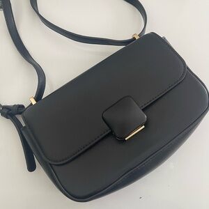 Target Black Crossbody Bag with Gold Accents